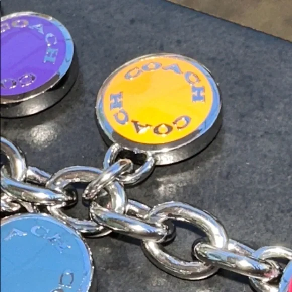 Coach Red and Silver Charm Keychain - Picture 7 of 11